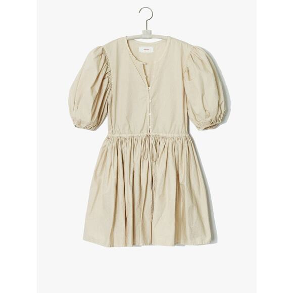 XIRENA puff sleeve tan mini AURIE DRESS size small - Picture 3 of 13